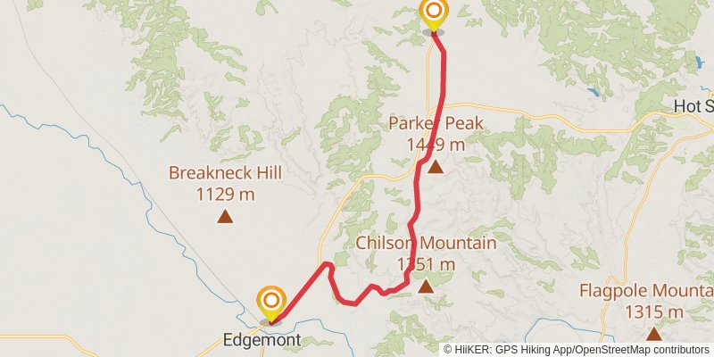 George S Mickelson Trail stage 8 Map
