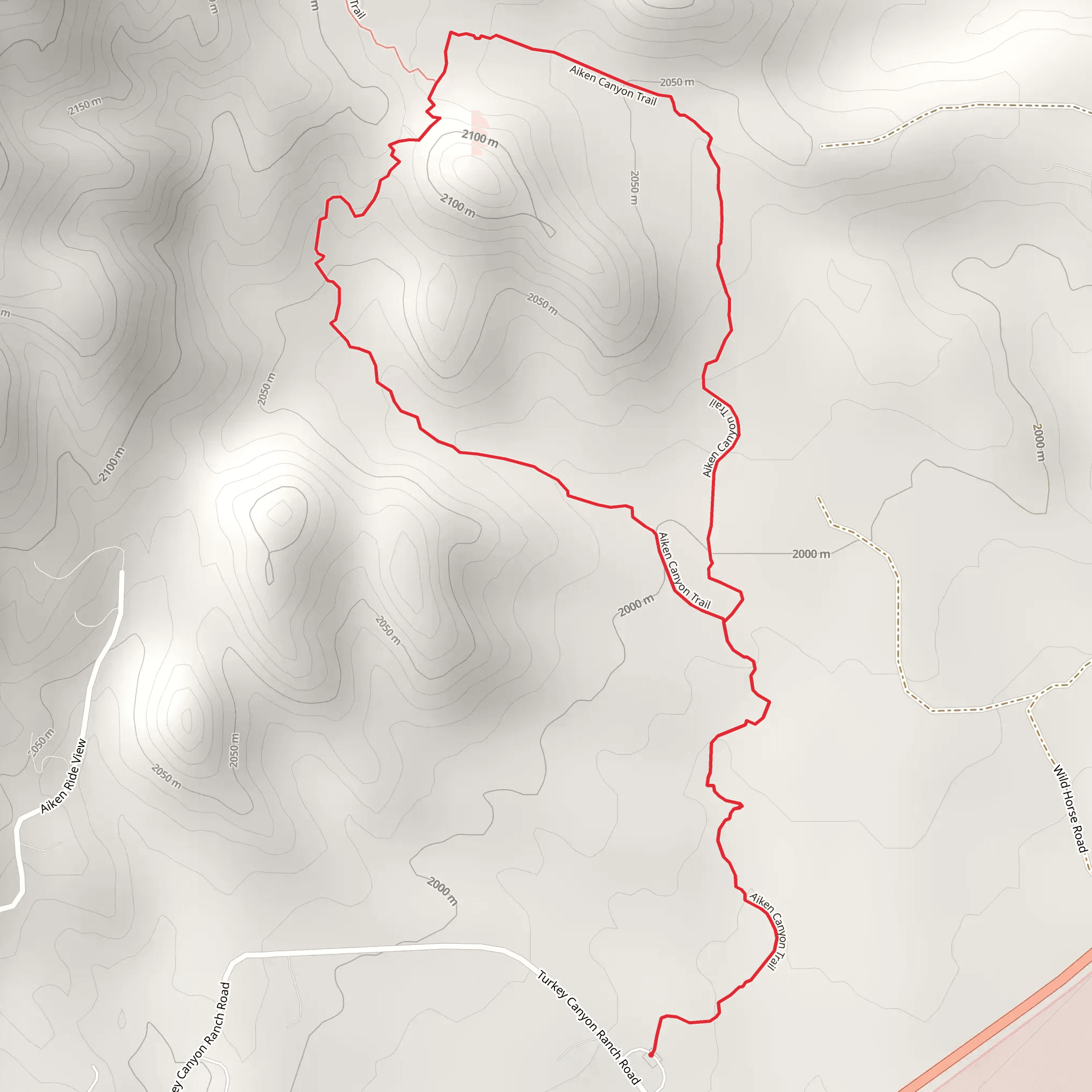 Aiken Canyon Trail Loop mobile static map