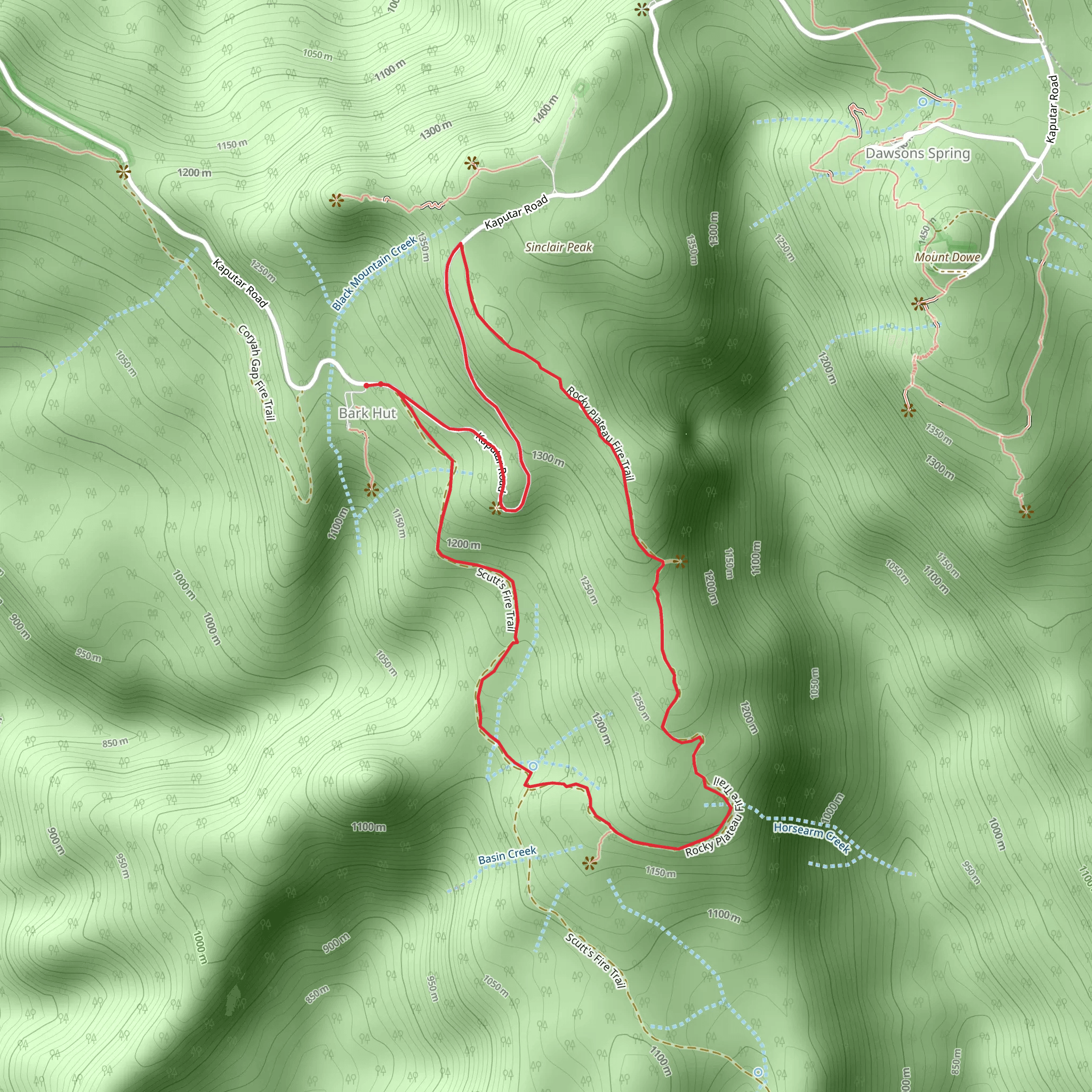 Kaputar Plateau Walk mobile static map