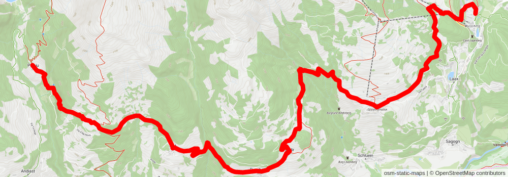 Senda Sursilvana stage 6 Map