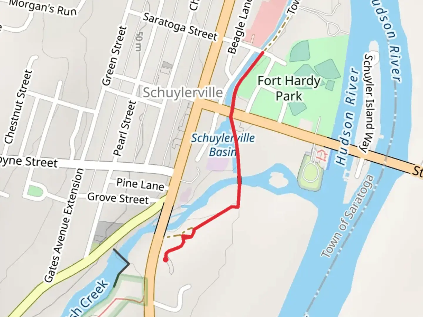 An image depicting the trail Champlain Canalway Trail and its surrounding area.