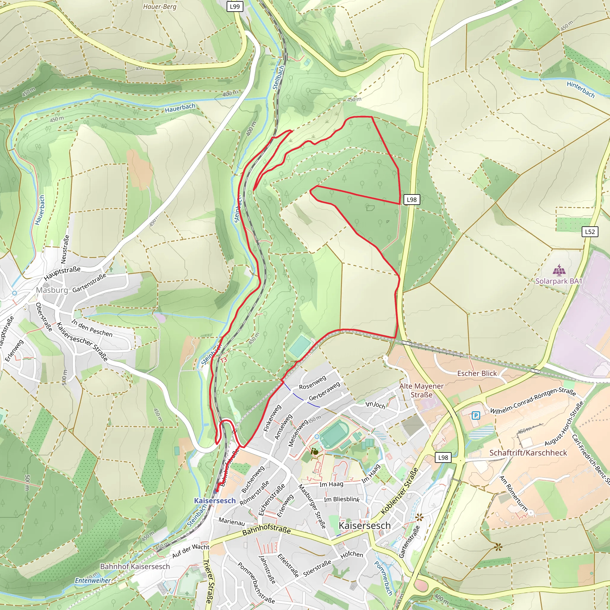Eifel Camino and Waldsportplatz mobile static map