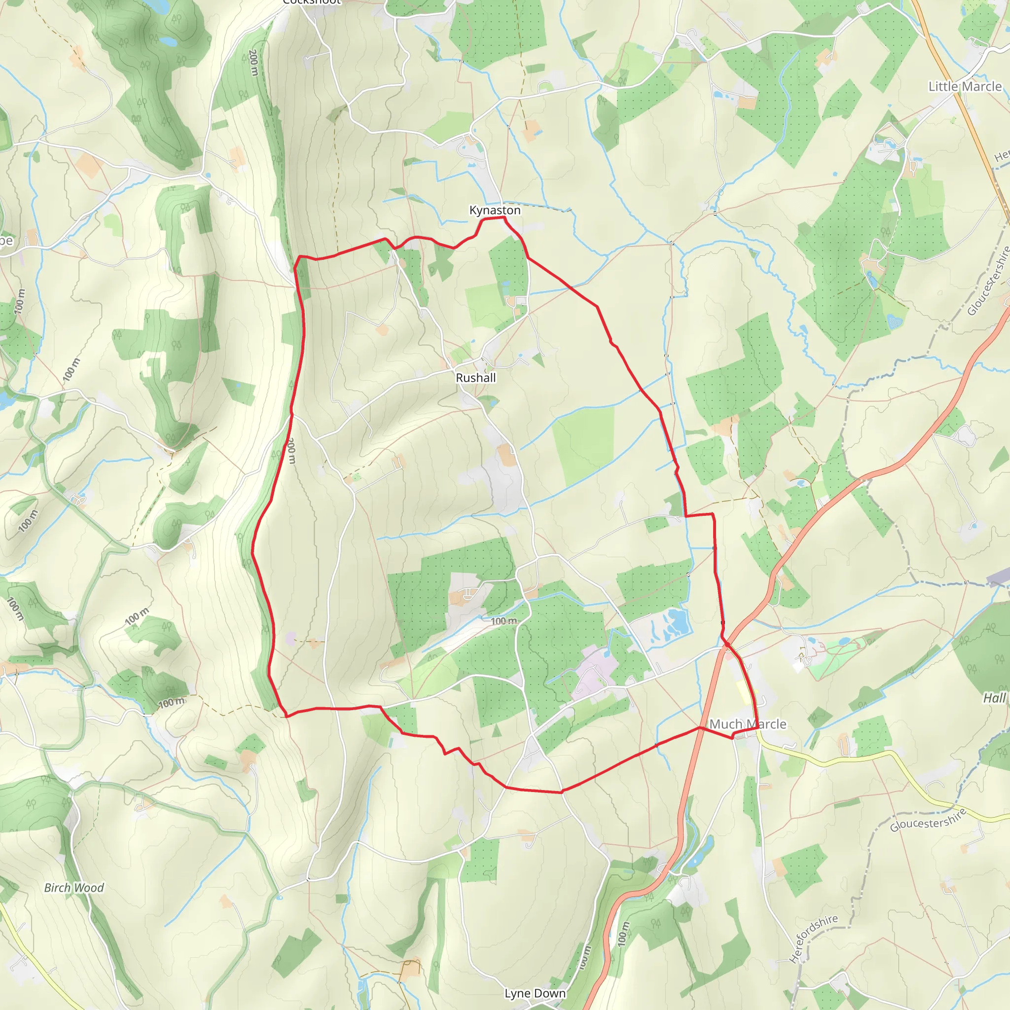 The Marcle Ridge from Much Marcle mobile static map