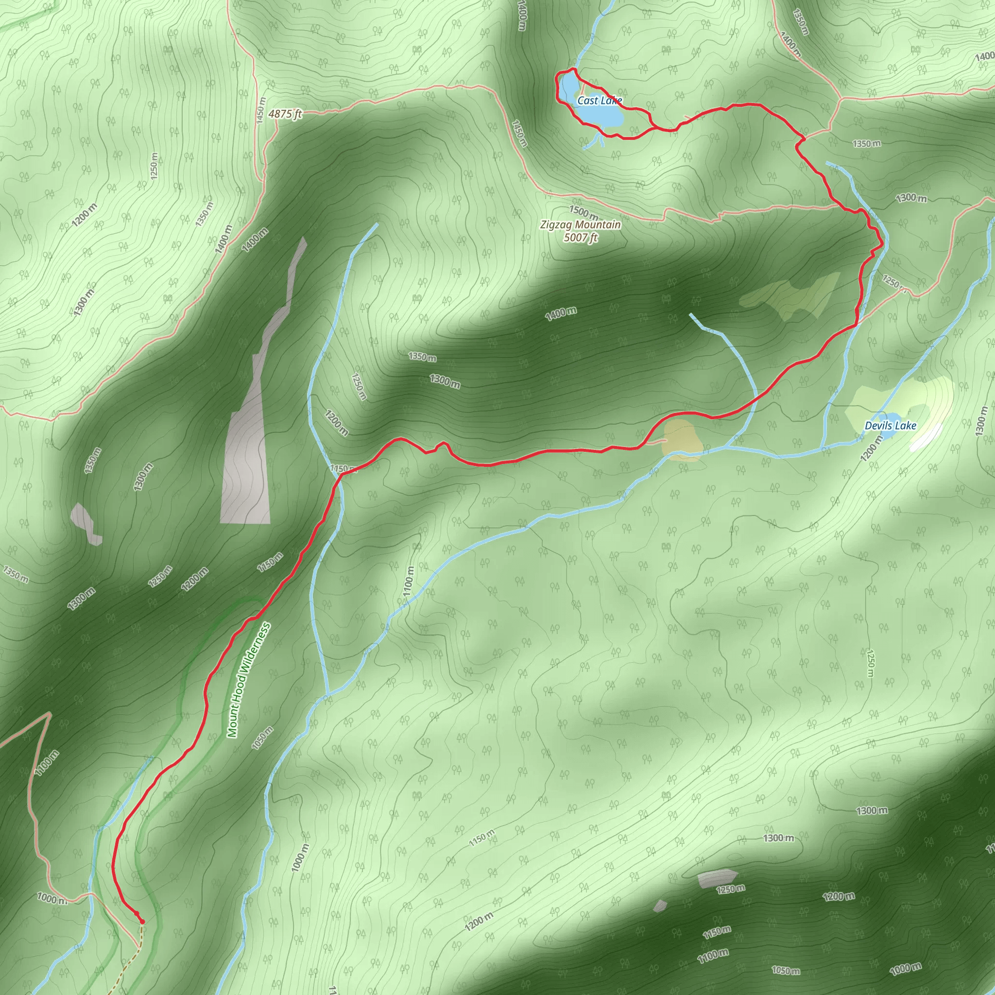 Cast Lake Loop via Burnt Lake Trail mobile static map