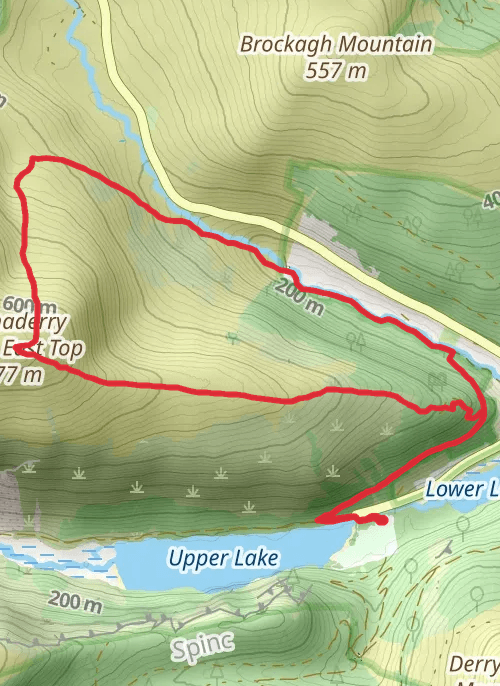 Miners way and Camaderry loop mobile static map