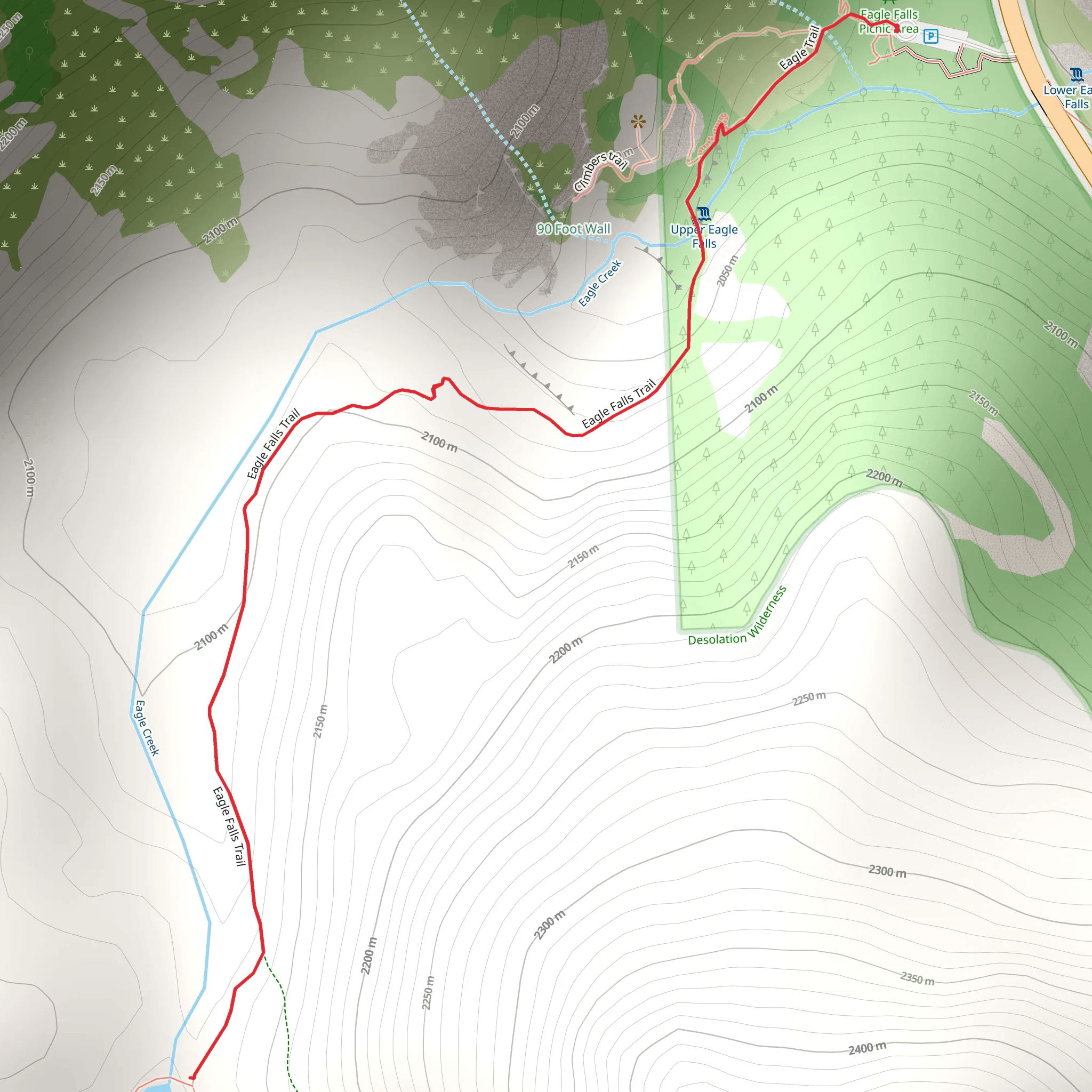 Eagle Creek - Eagle Lake Trail mobile static map