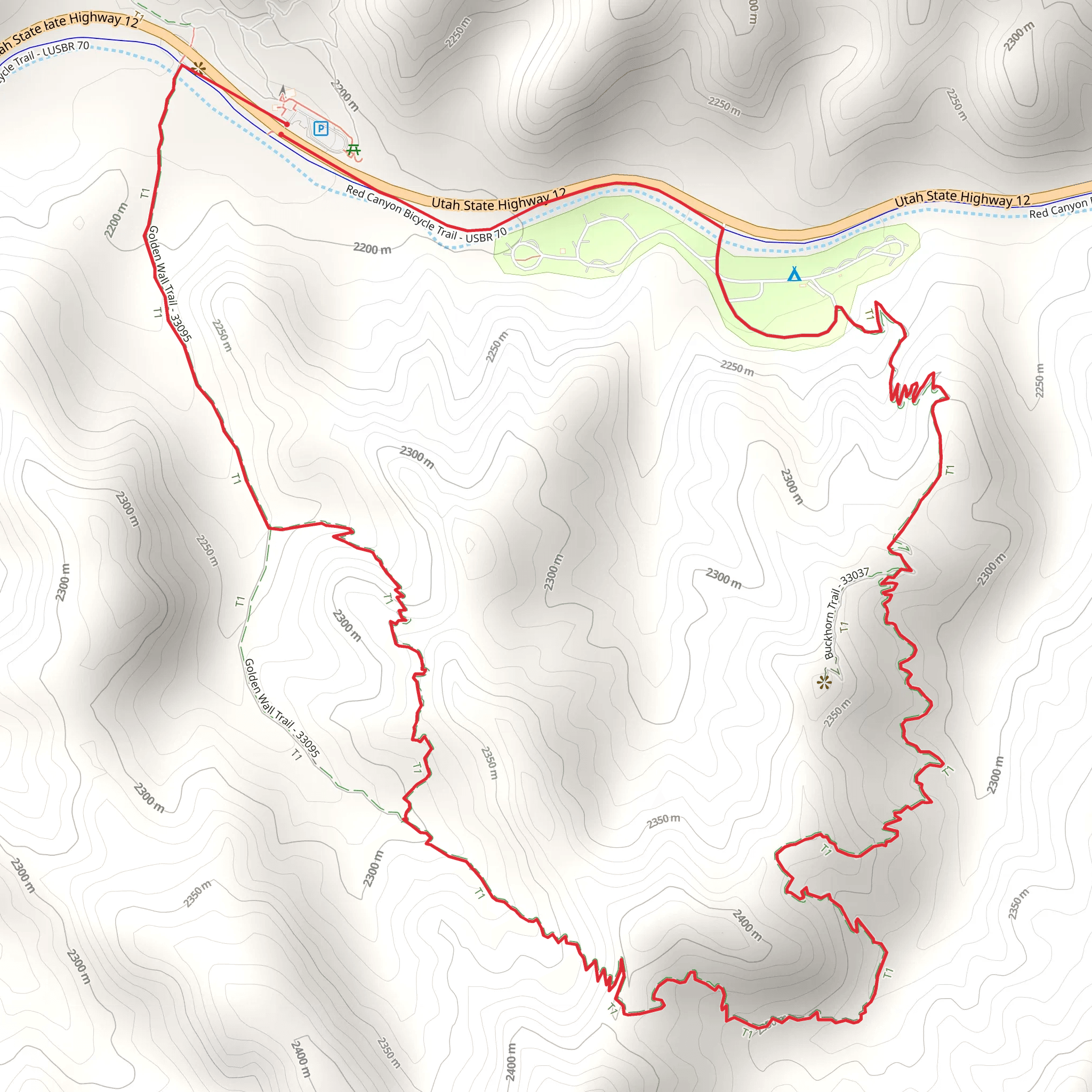 Castle Bridge Trail and Buckhorn Trail mobile static map