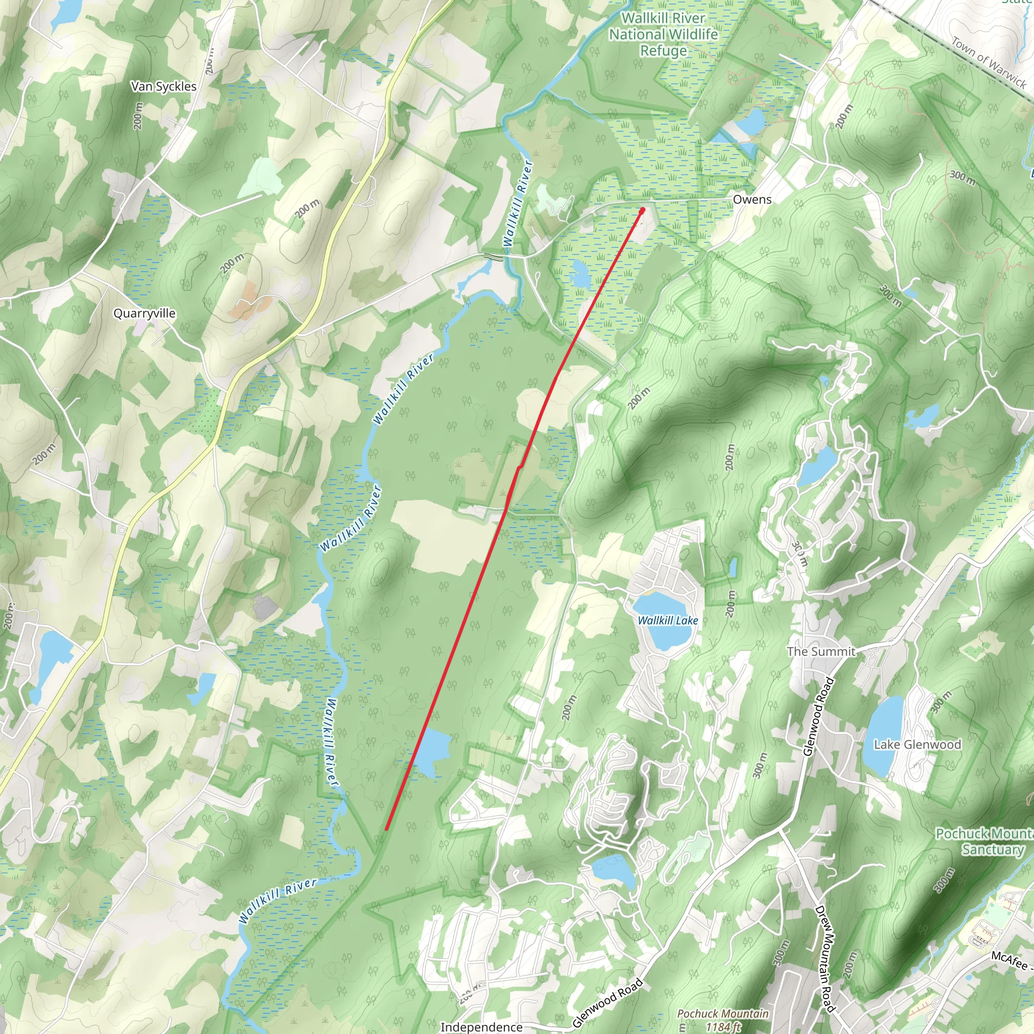 Timberdoodle Trail Out and Back mobile static map