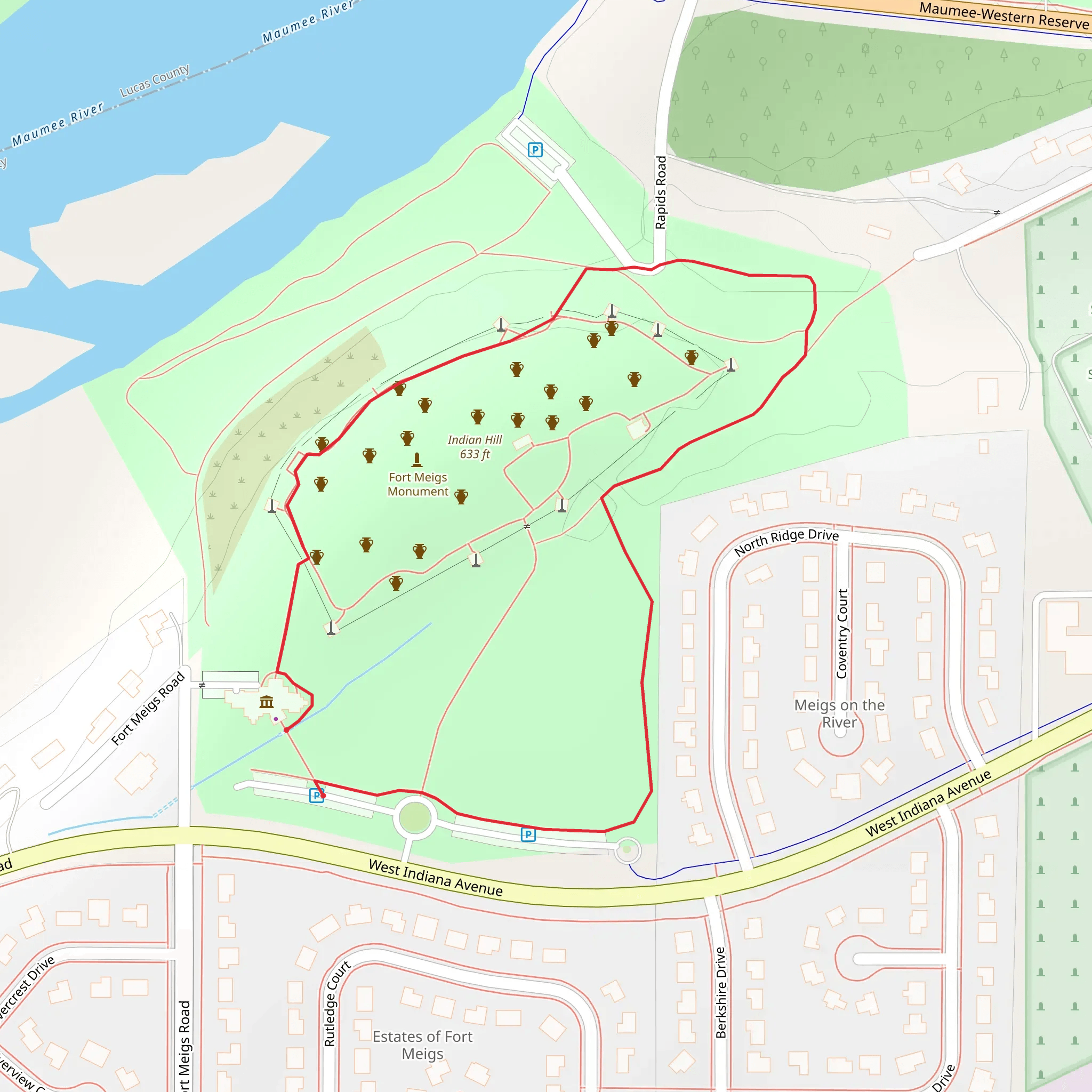 Indian Hill Loop mobile static map