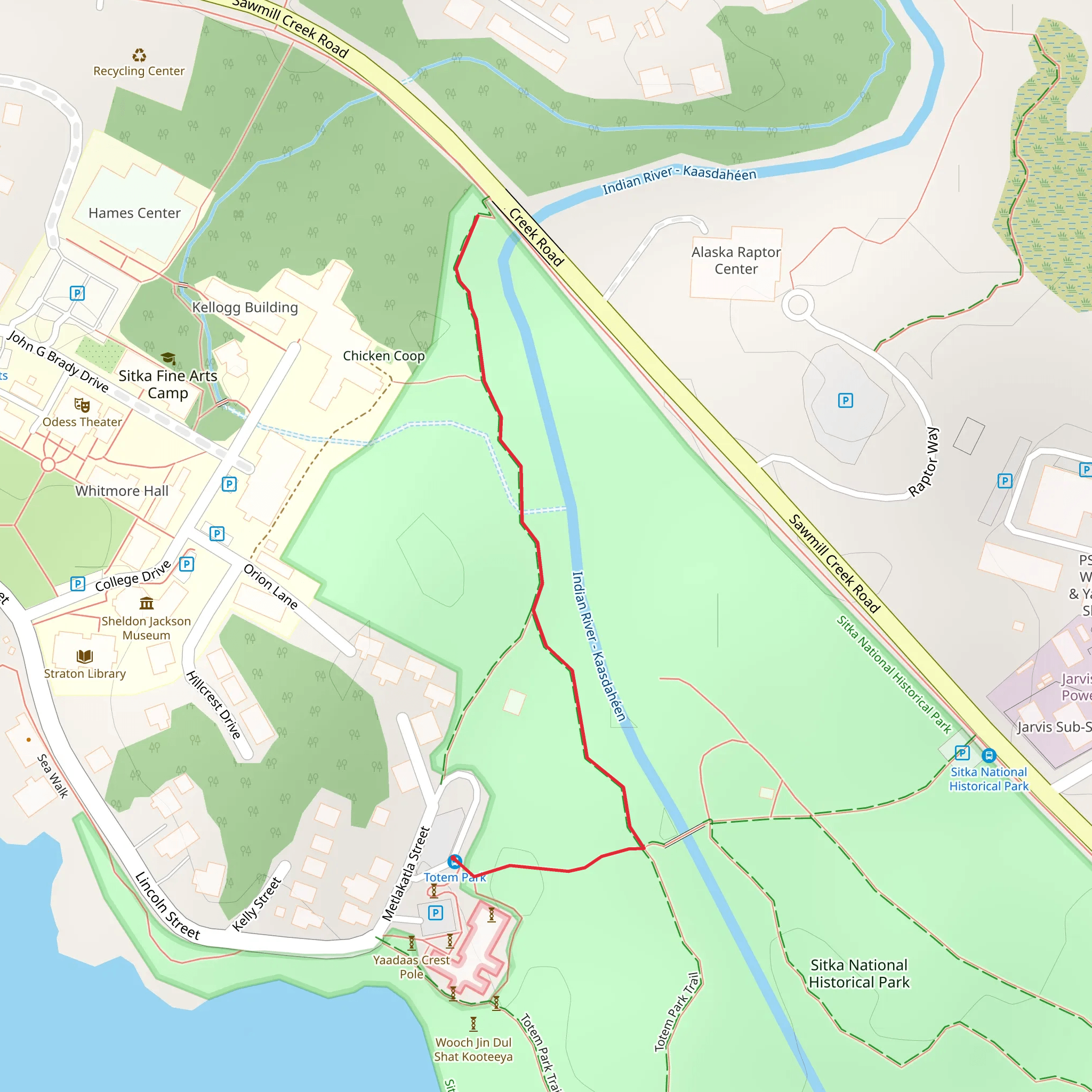 Indian River - Kaasdahéen mobile static map