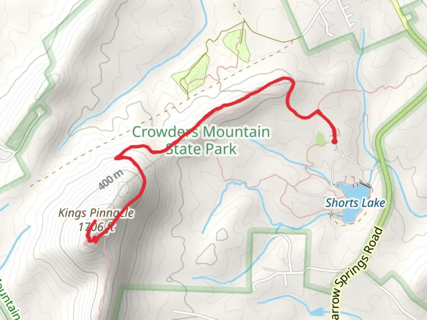 An image depicting the trail Kings Pinnacle via Pinnacle Trail and its surrounding area.