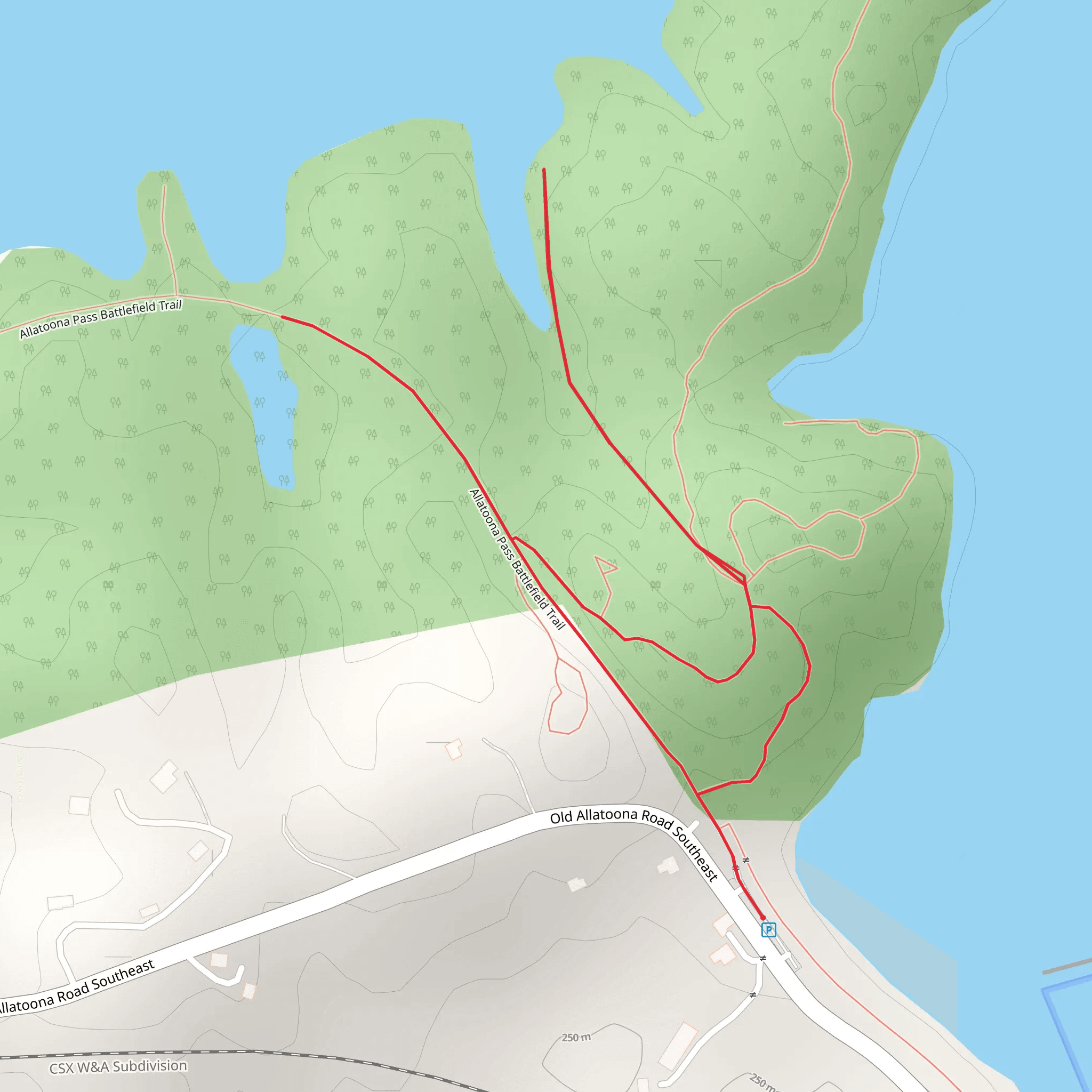 Allatoona Pass Battlefield Trail mobile static map
