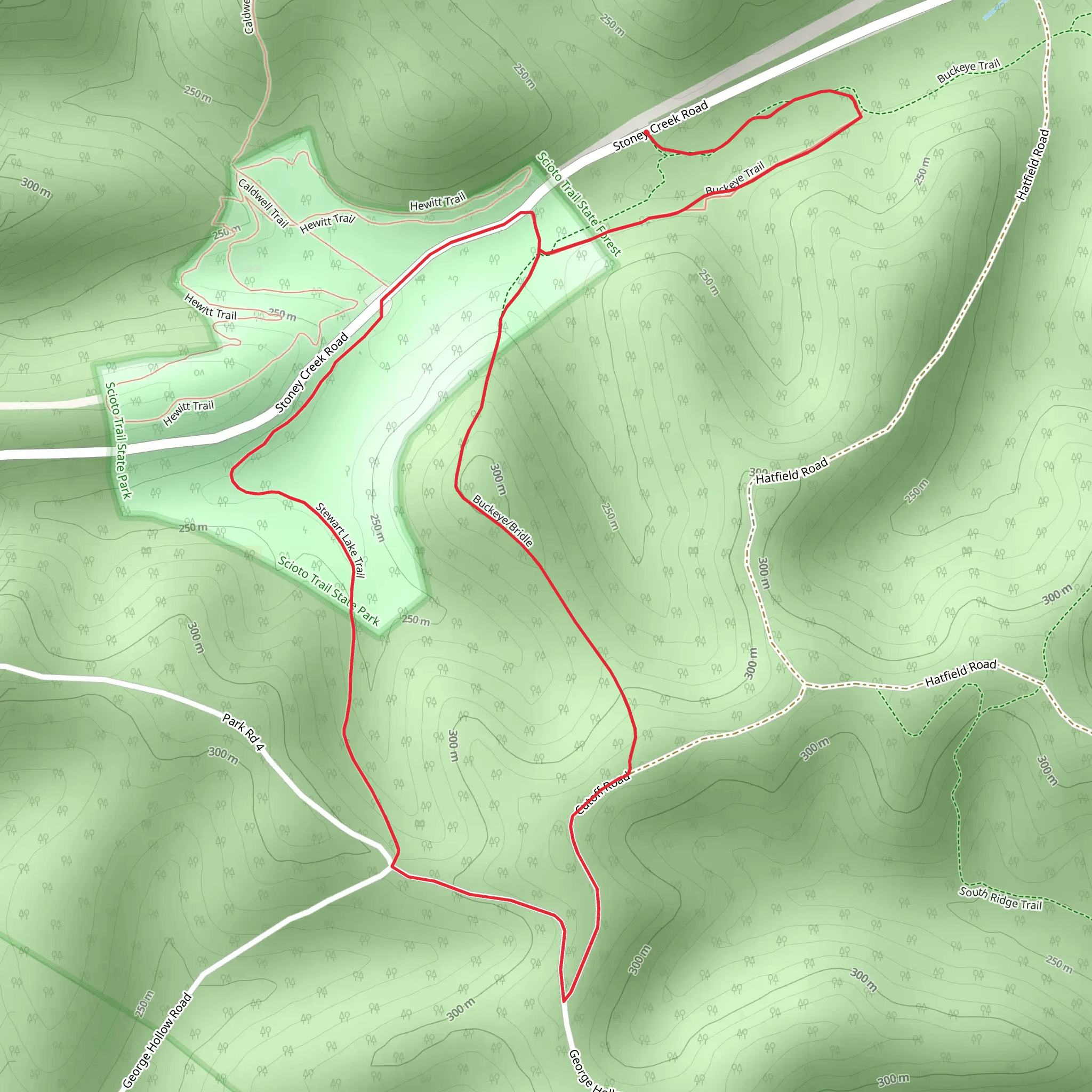 Stewart Lake - Buckeye Loop Trail mobile static map