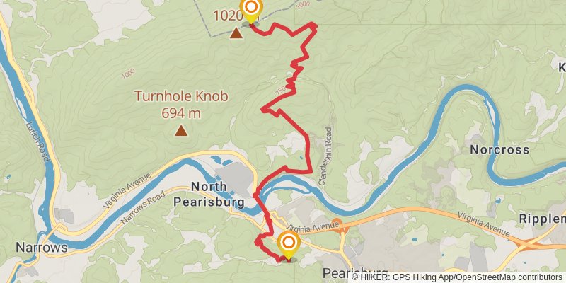 Appalachian Trail - Virginia stage 17 Map