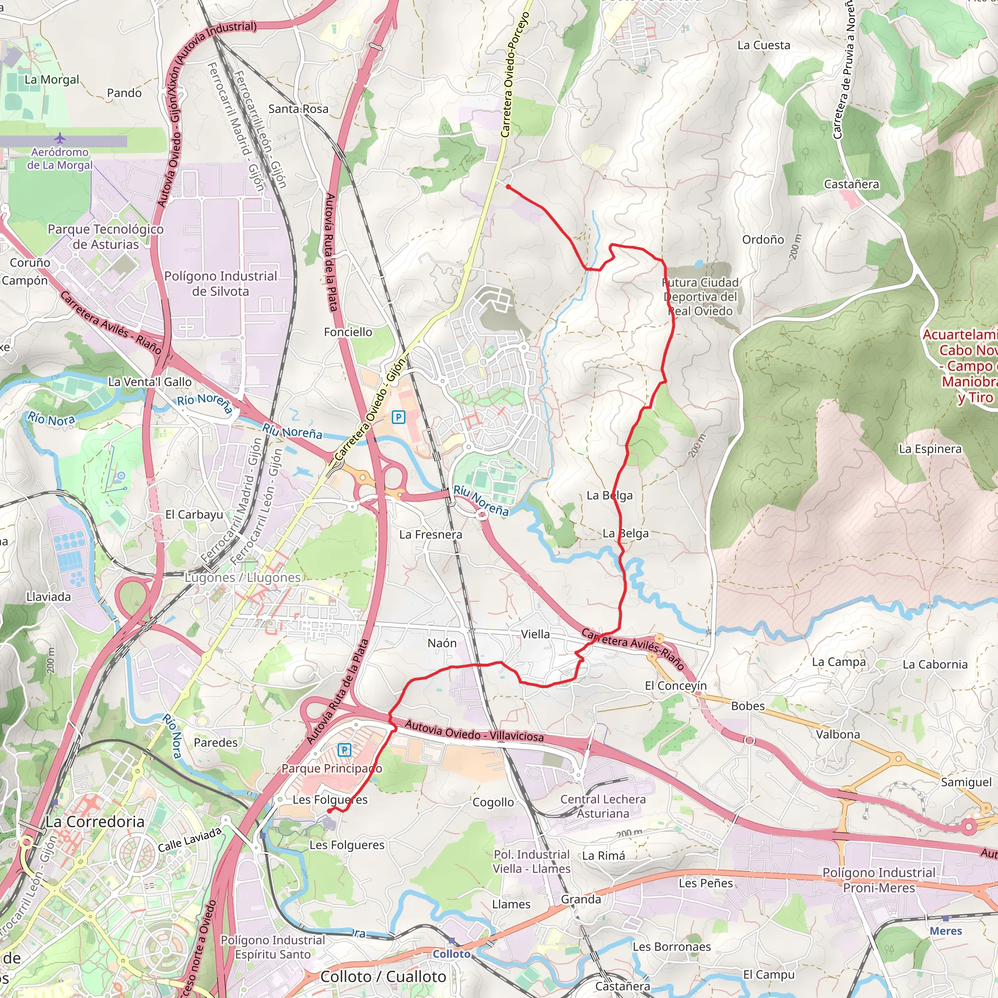 La Belga- Viella Periurbano Park of les Folgueres mobile static map