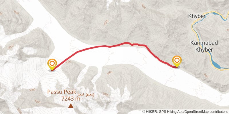 Batura Glacier stage 2 Map