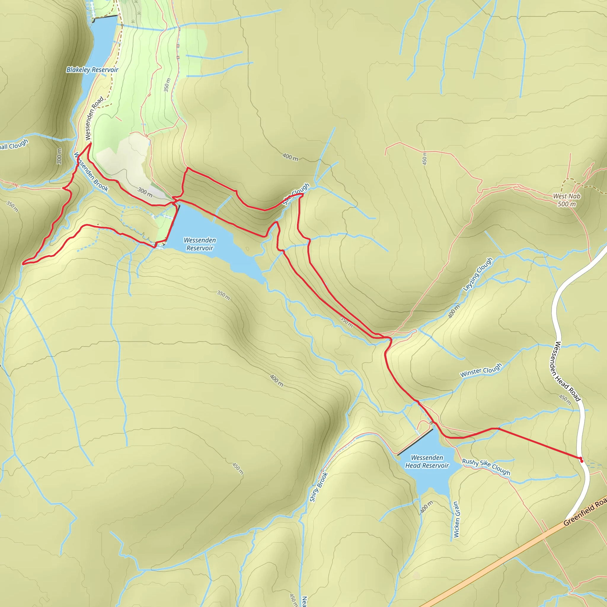 Great Hey Cote and Wessenden Reservoir Walk mobile static map
