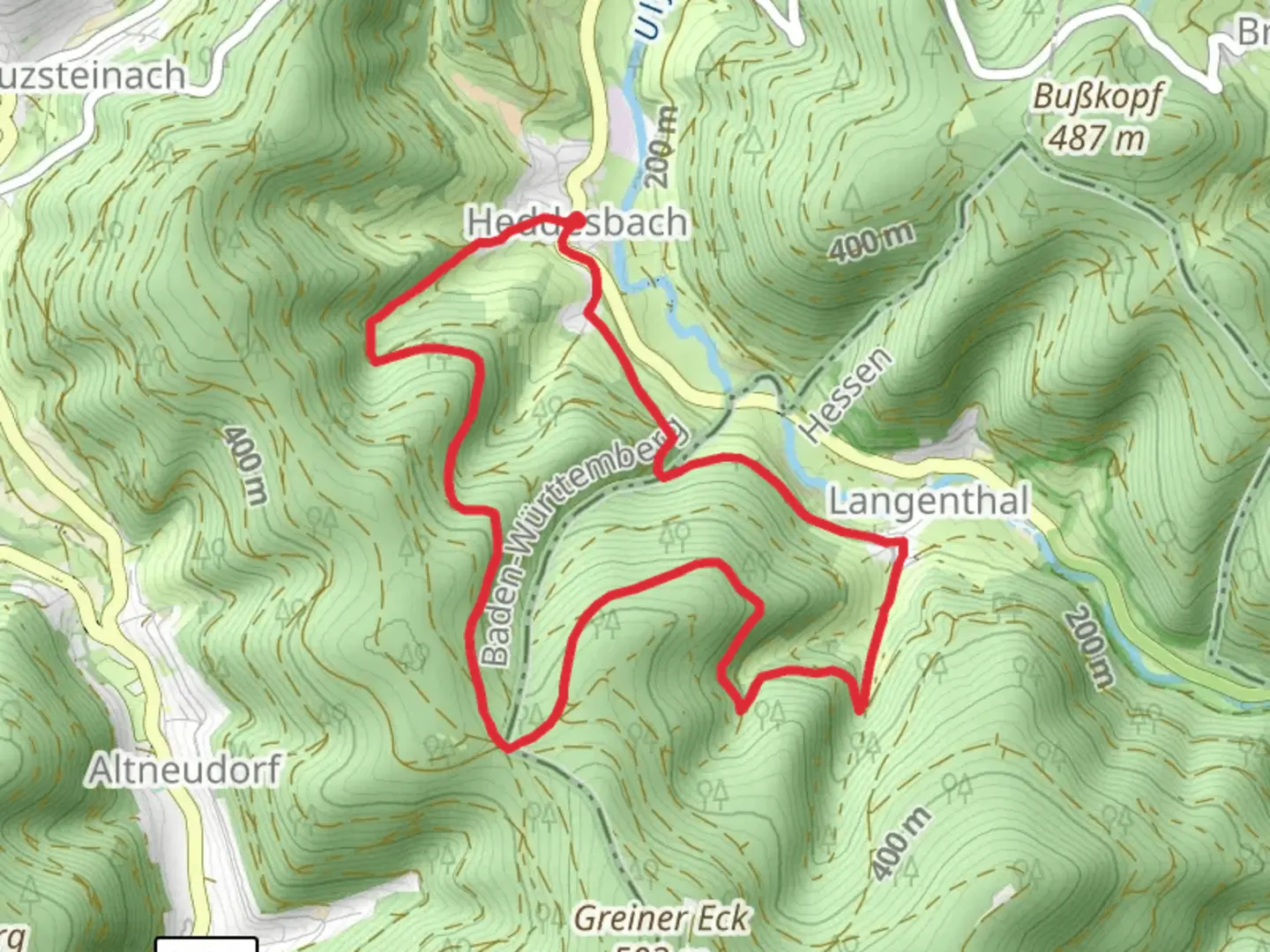 An image depicting the trail Wolfsgrubenweg Loop and its surrounding area.