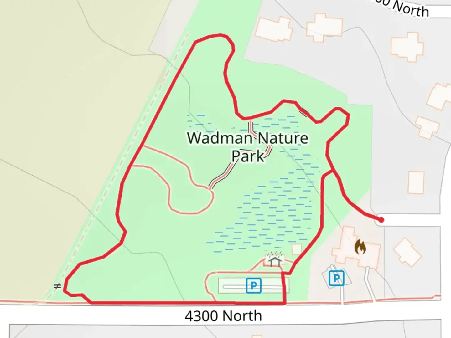An image depicting the trail Wadman Nature Park Loop and its surrounding area.