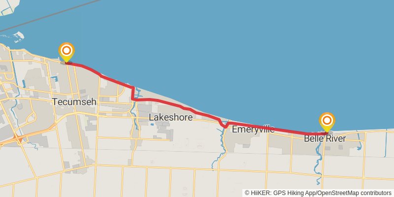 Waterfront Trail stage 59 Map