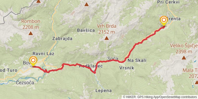 Alpe - Adria Trail stage 25 Map