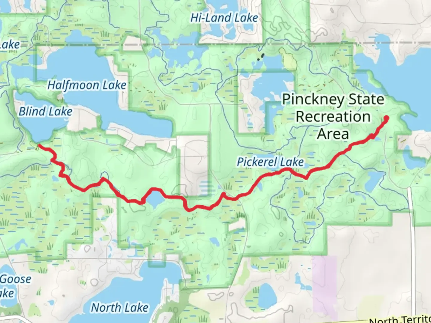 An image depicting the trail Silver Lake and Potawatomi Trail and its surrounding area.