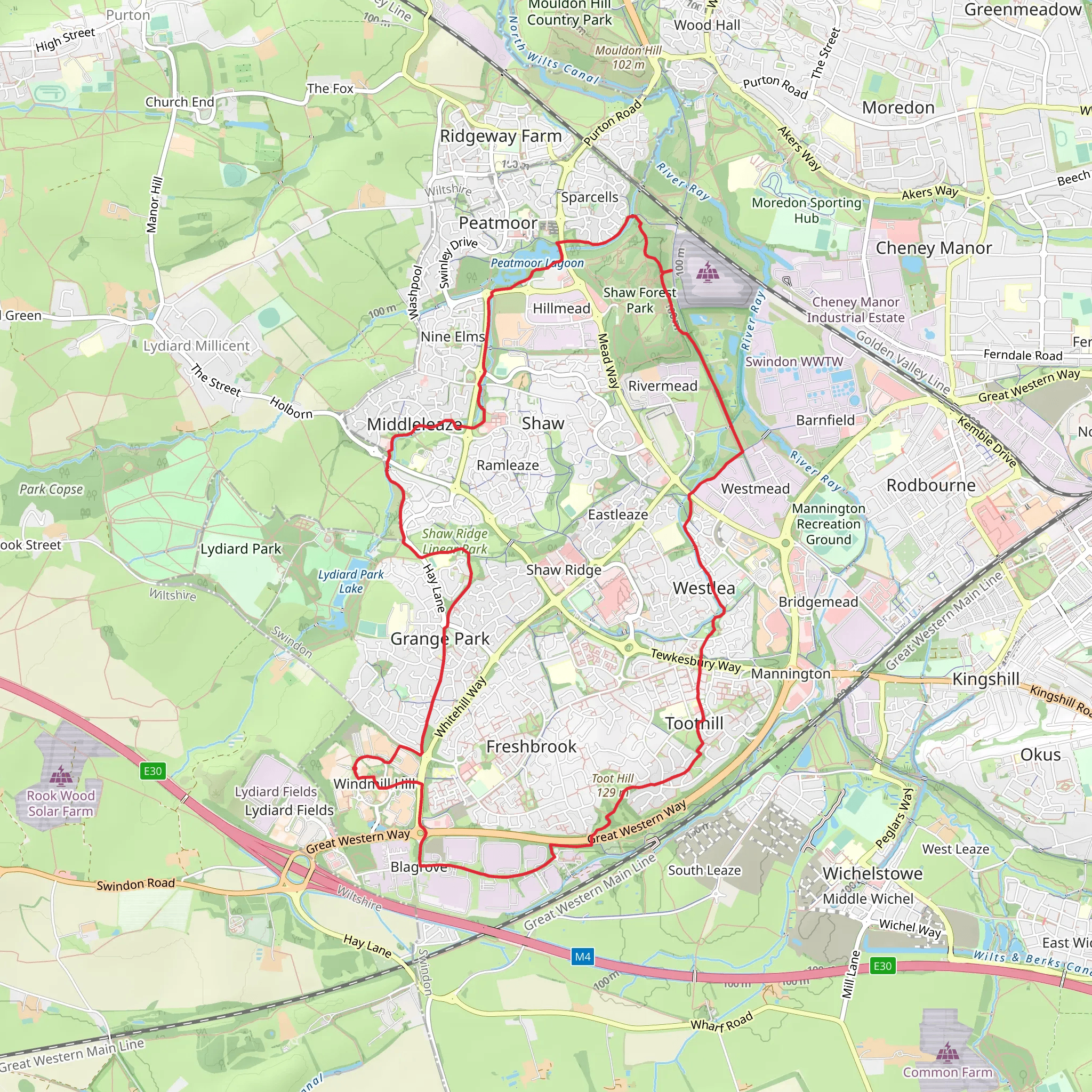 Swindon Western Loop mobile static map