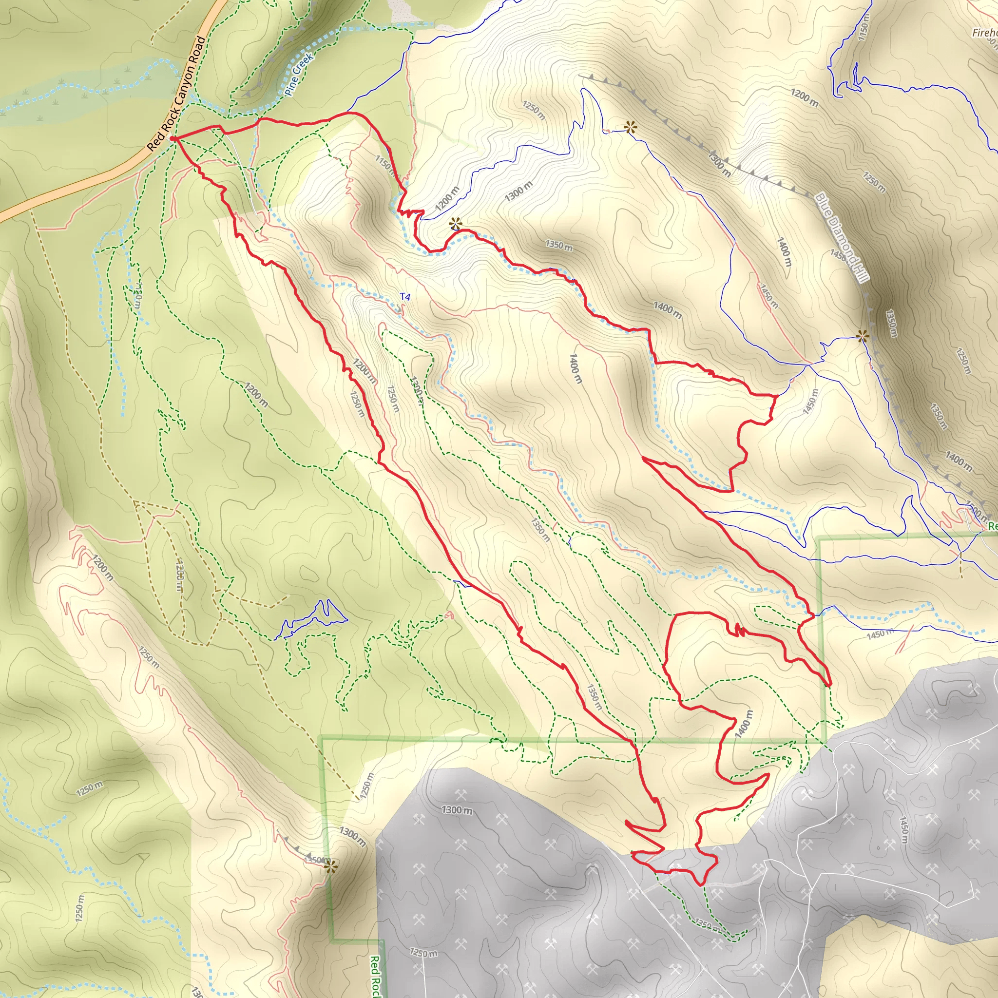 Bone Shaker, Bob Gnarly and Rock Garden Loop mobile static map