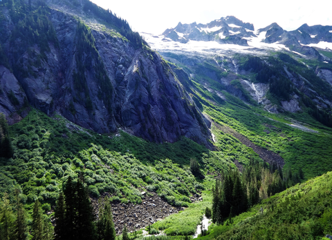 An image depicting the trail Chilliwack River and Copper Ridge Trail via Hannegan Peak Trail and its surrounding area.
