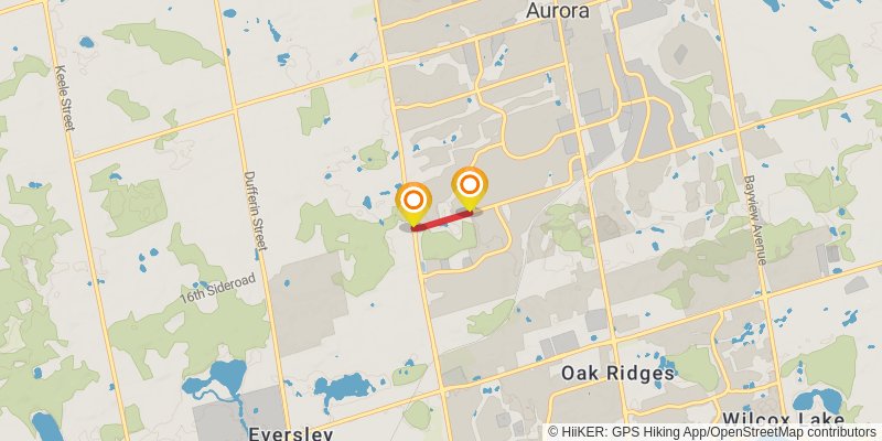 Oak Ridges Trail alt 3 Map