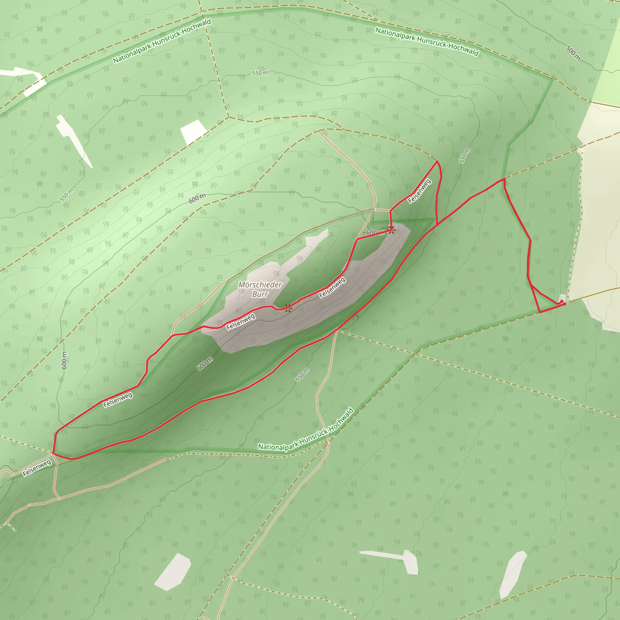 Sirona Weg and Hunsrueckhoehenweg Loop mobile static map