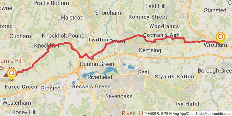 North Downs Way stage 5 Map
