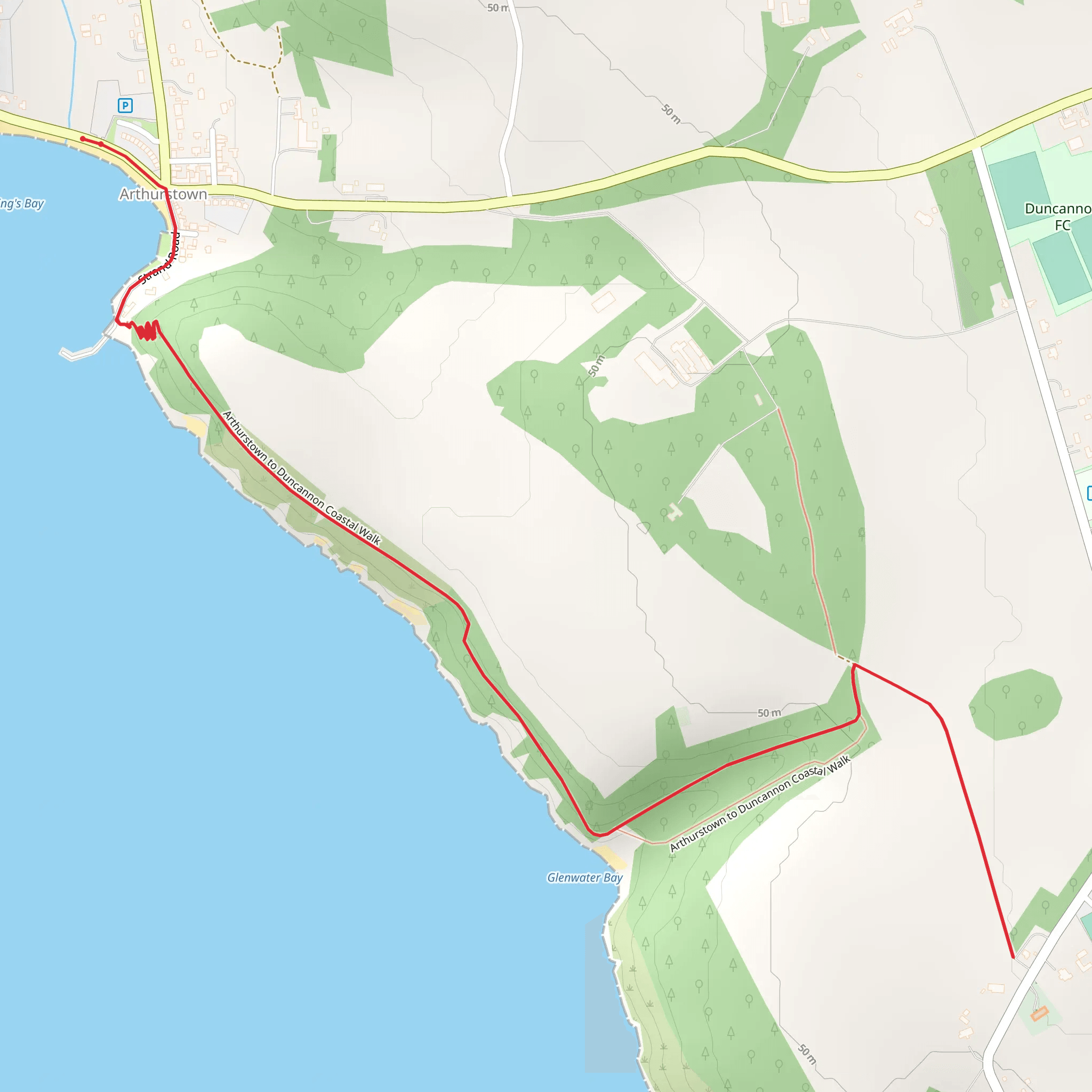 Ballyhack Dunbrody Trail mobile static map