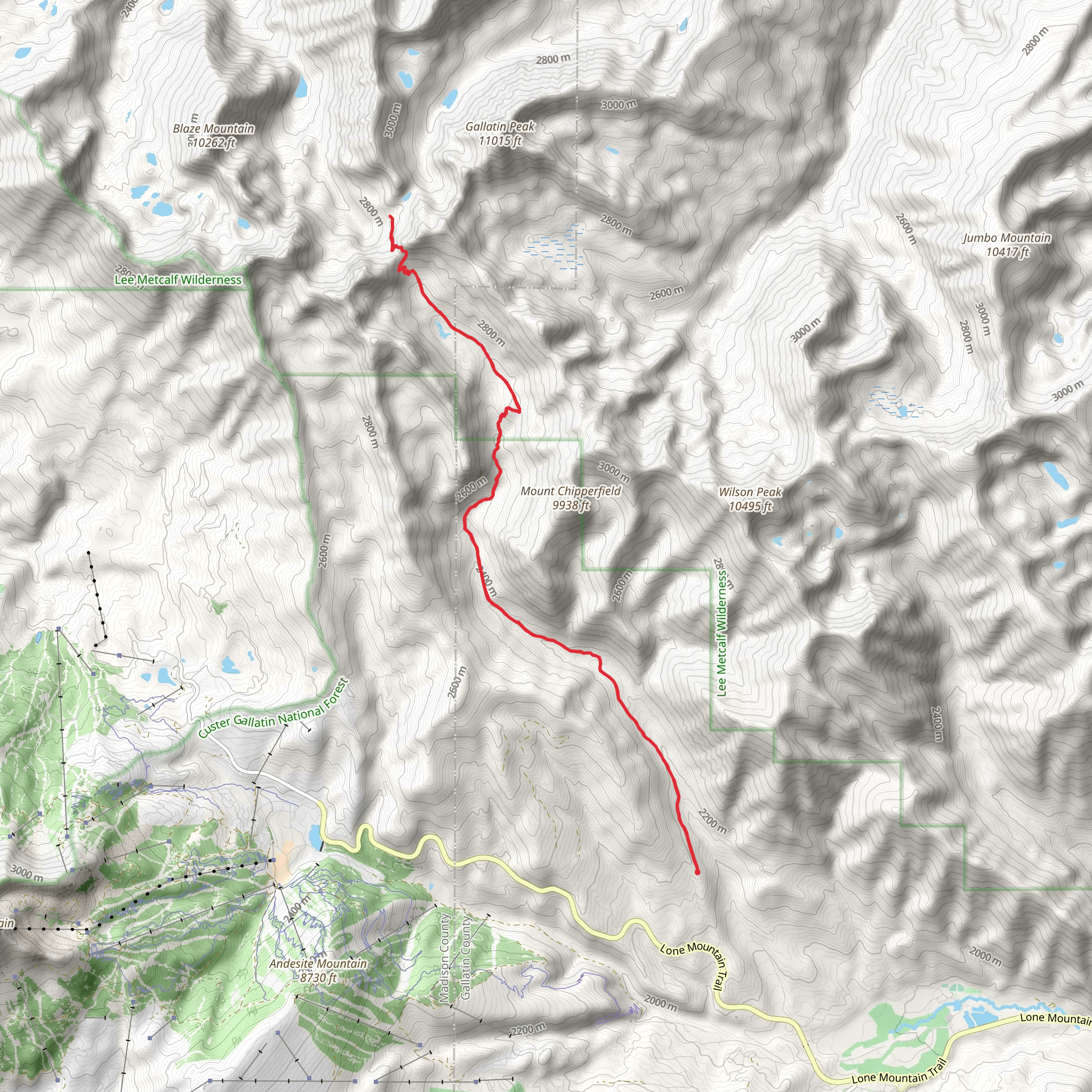 Bear Basin Trail mobile static map