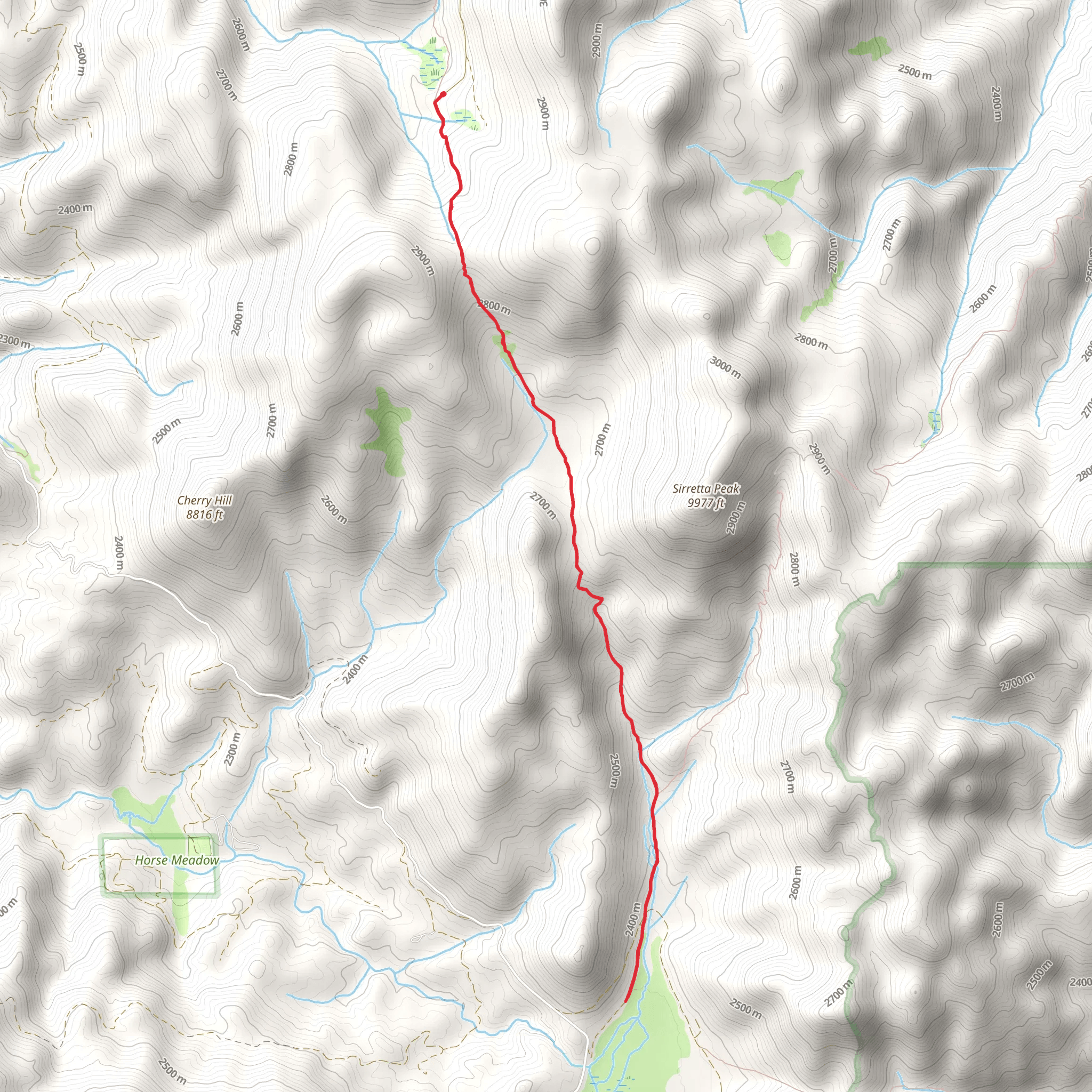 Cannell Meadow Trail Out and Back mobile static map