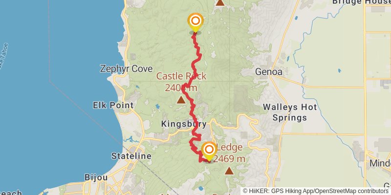 Tahoe Rim Trail stage 6 Map