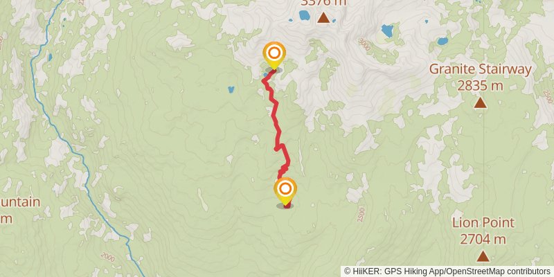 Iron Lake via Mammoth Trail stage 2 Map