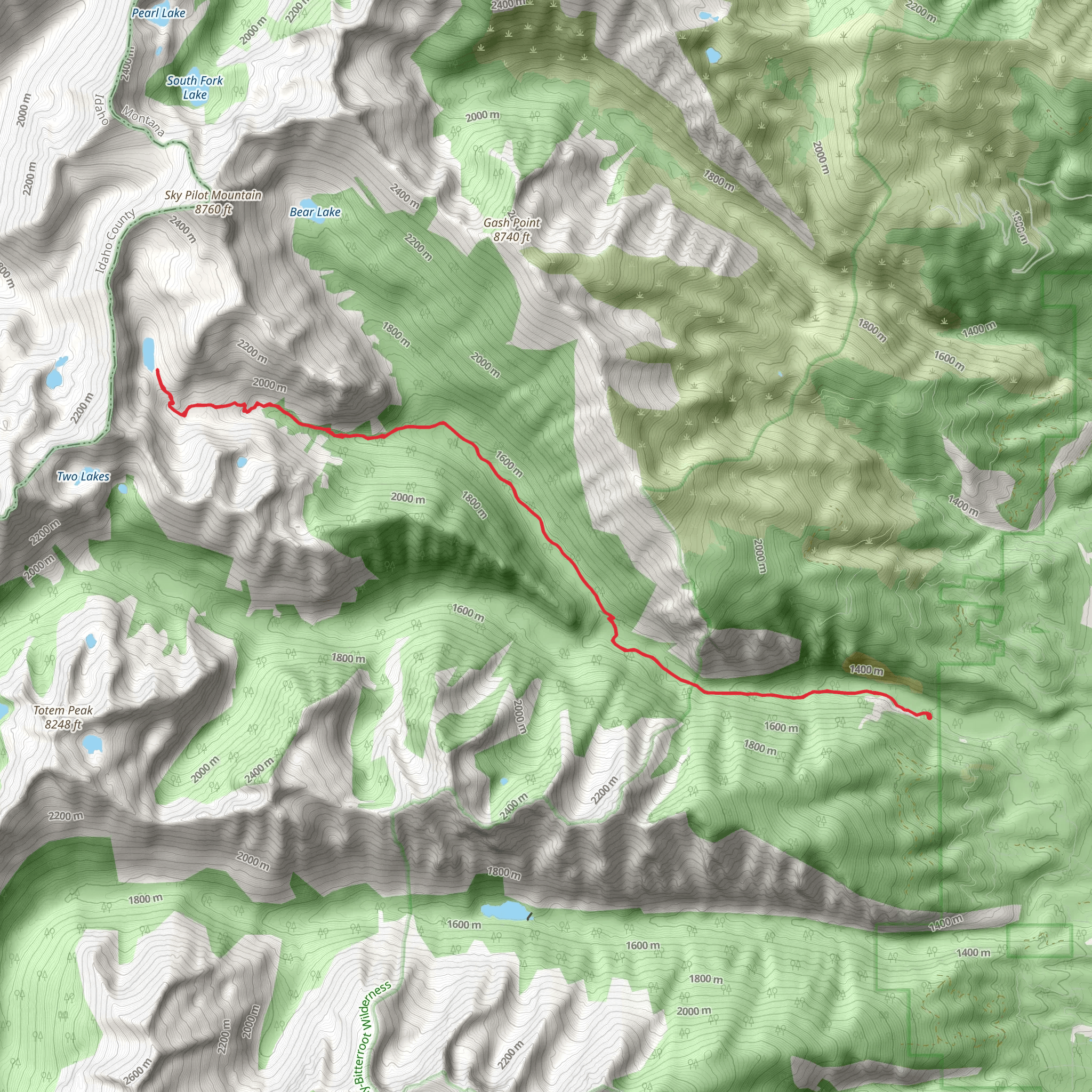 Bear Creek Trail mobile static map