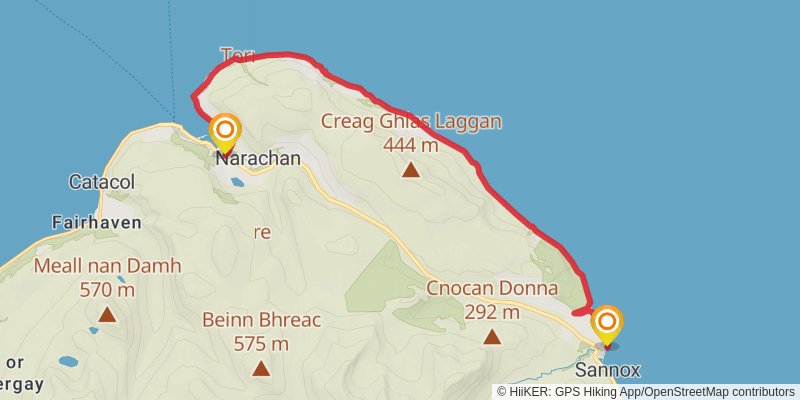 Arran Coastal Way stage 5 Map