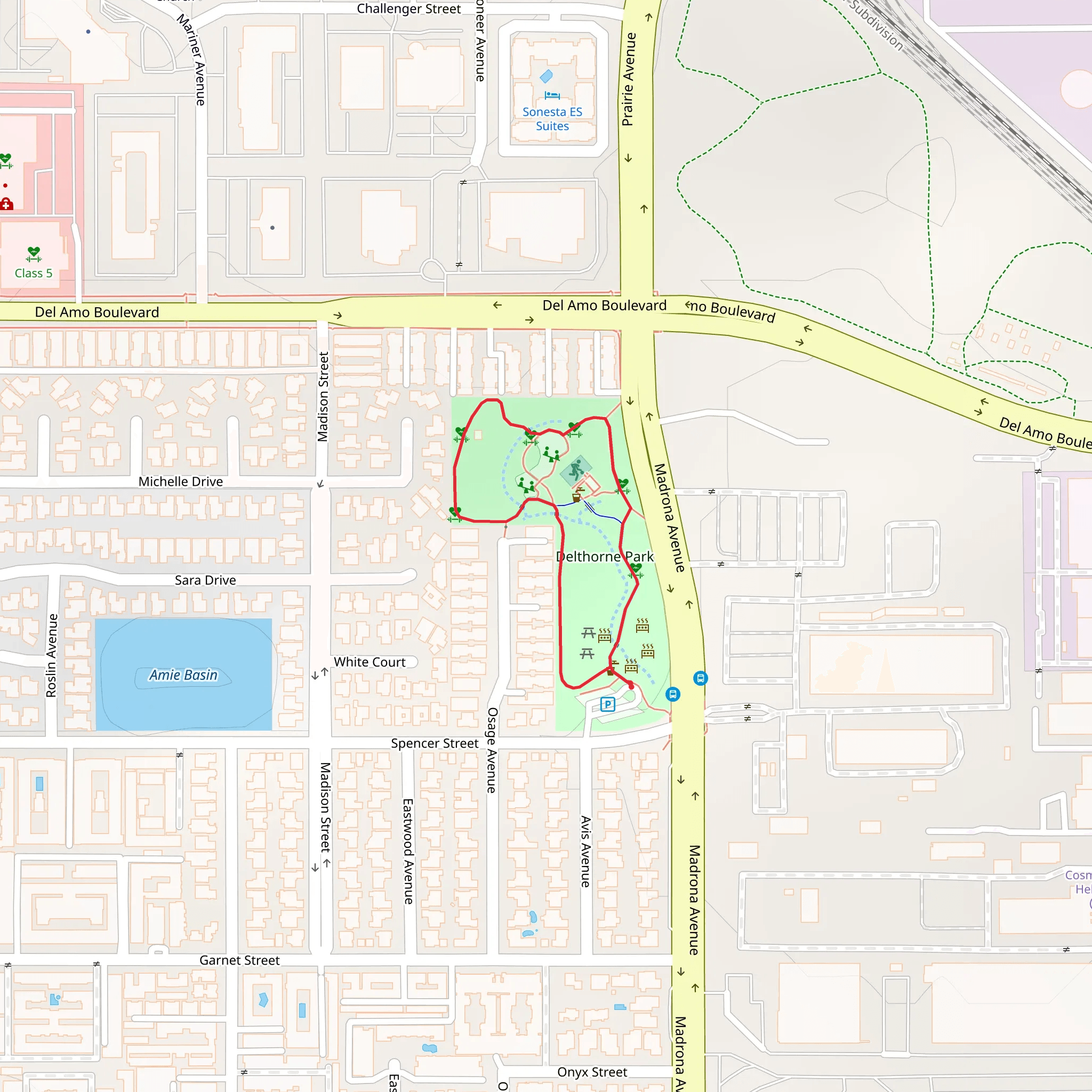 Delthorne Park Loop mobile static map