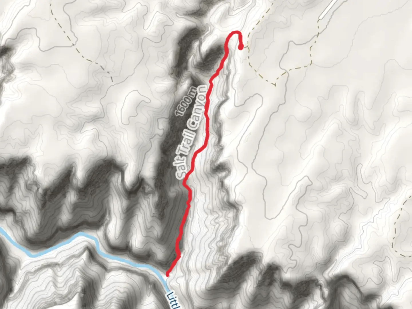 An image depicting the trail Bekihatso Wash via Salt Trail and its surrounding area.