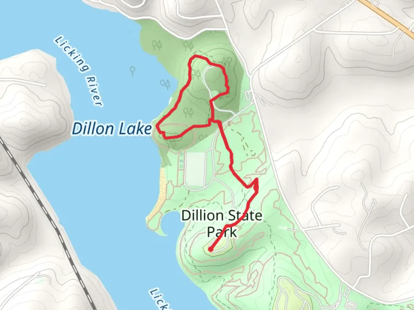 An image depicting the trail Dillon Lake East Loop and its surrounding area.