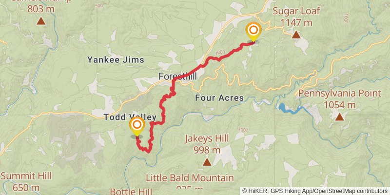 American Discovery Trail North Route stage 367 Map
