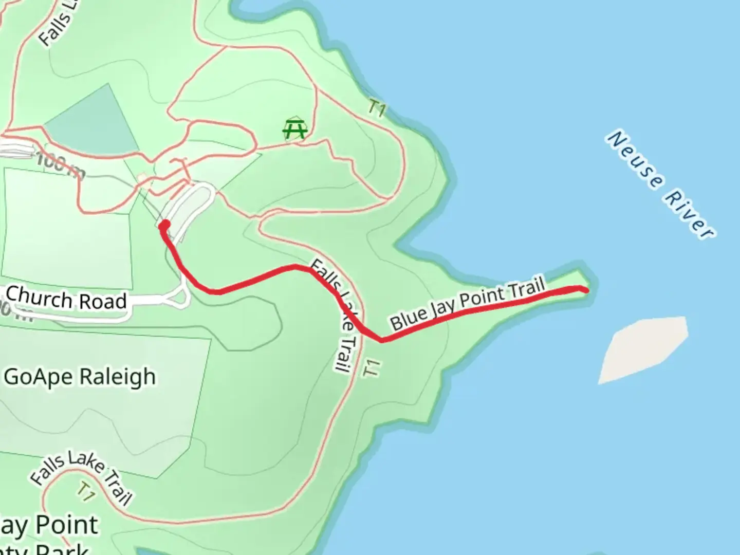 An image depicting the trail Blue Jay Point Trail and its surrounding area.