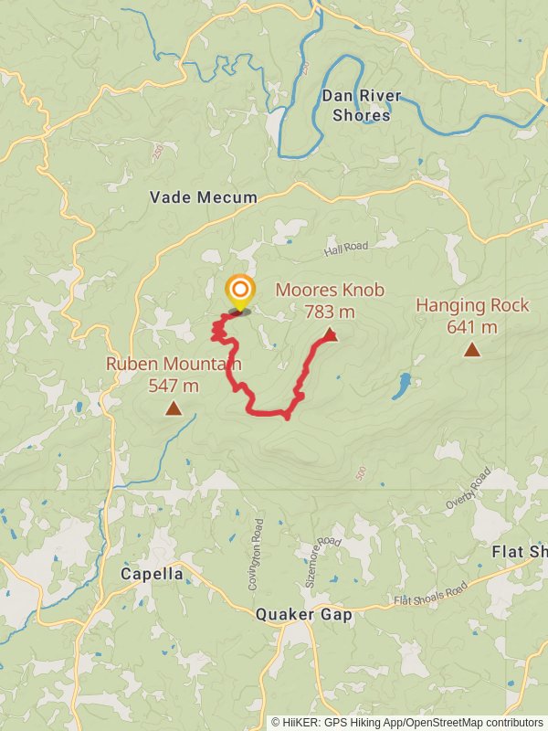 Moores Knob via Moores Wall Loop Trail