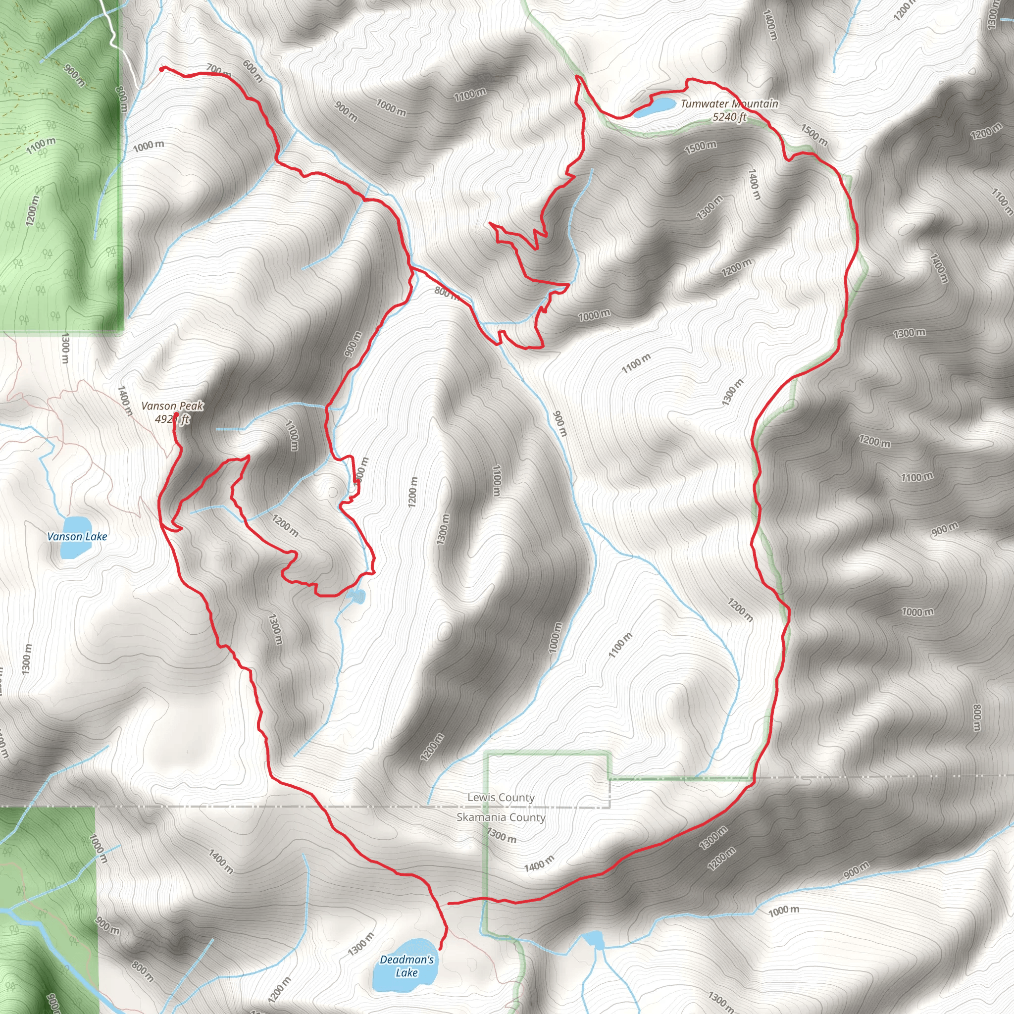 Northern Mount St Helens Loop mobile static map