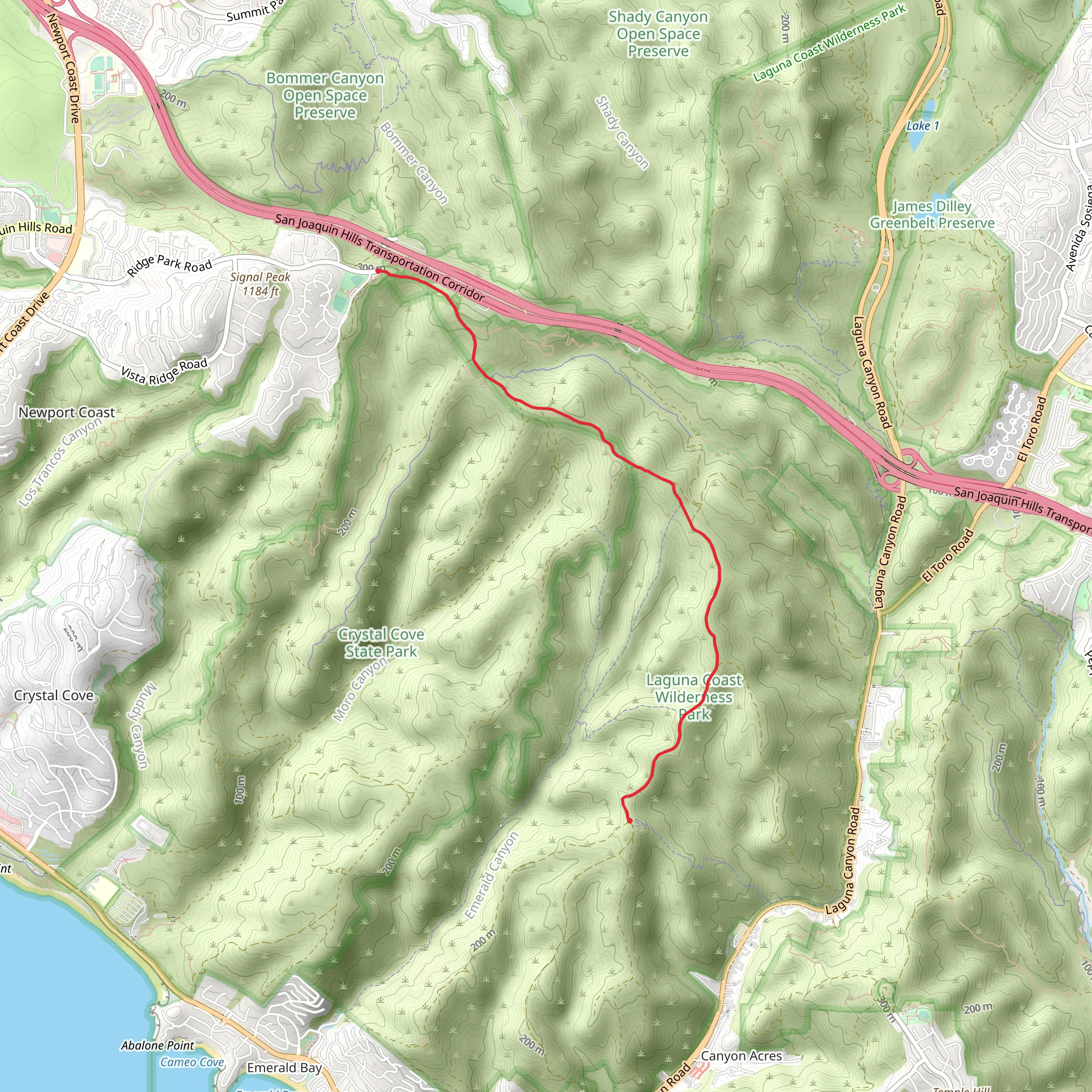 Bommer Ridge mobile static map
