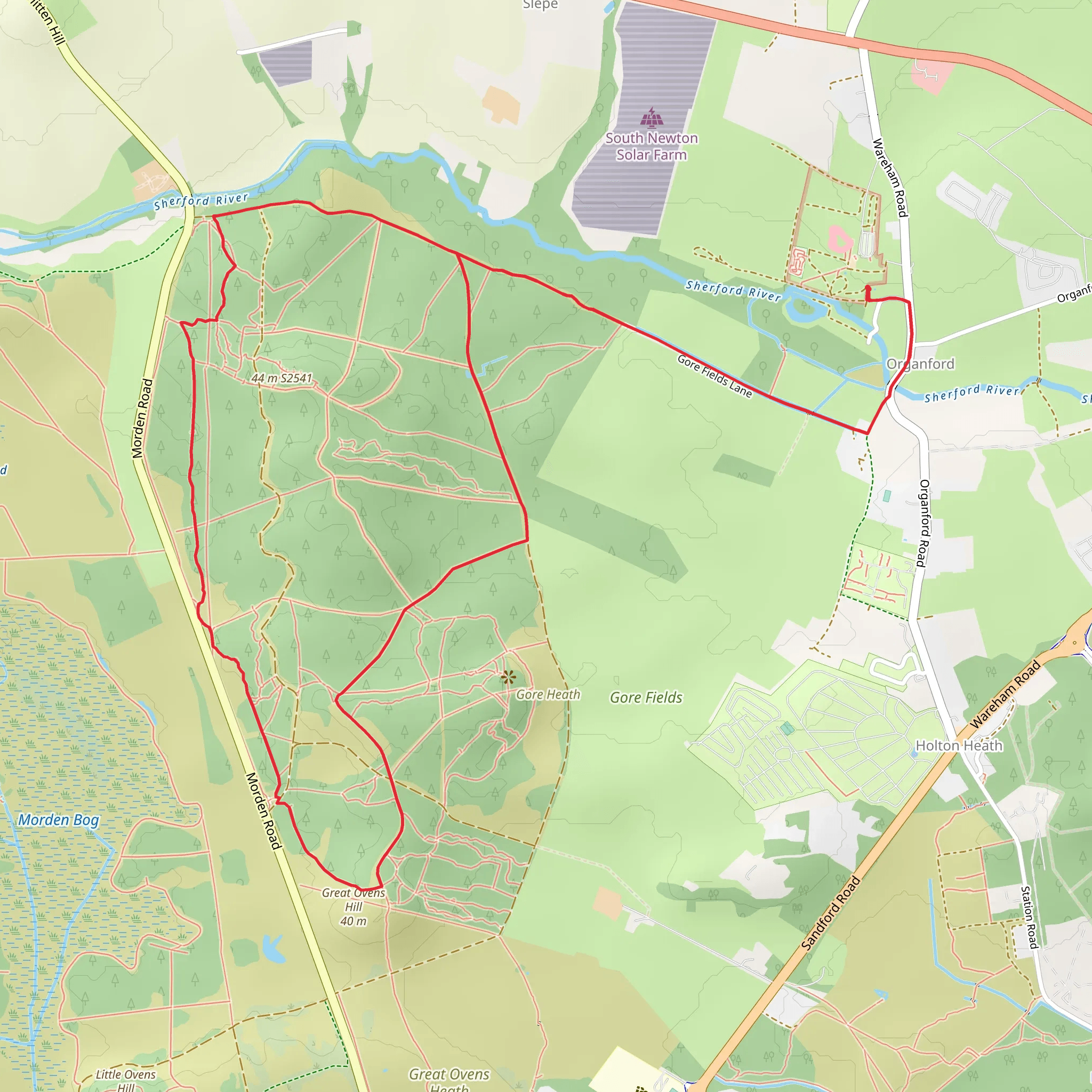 Wareham St Martin Country Park mobile static map