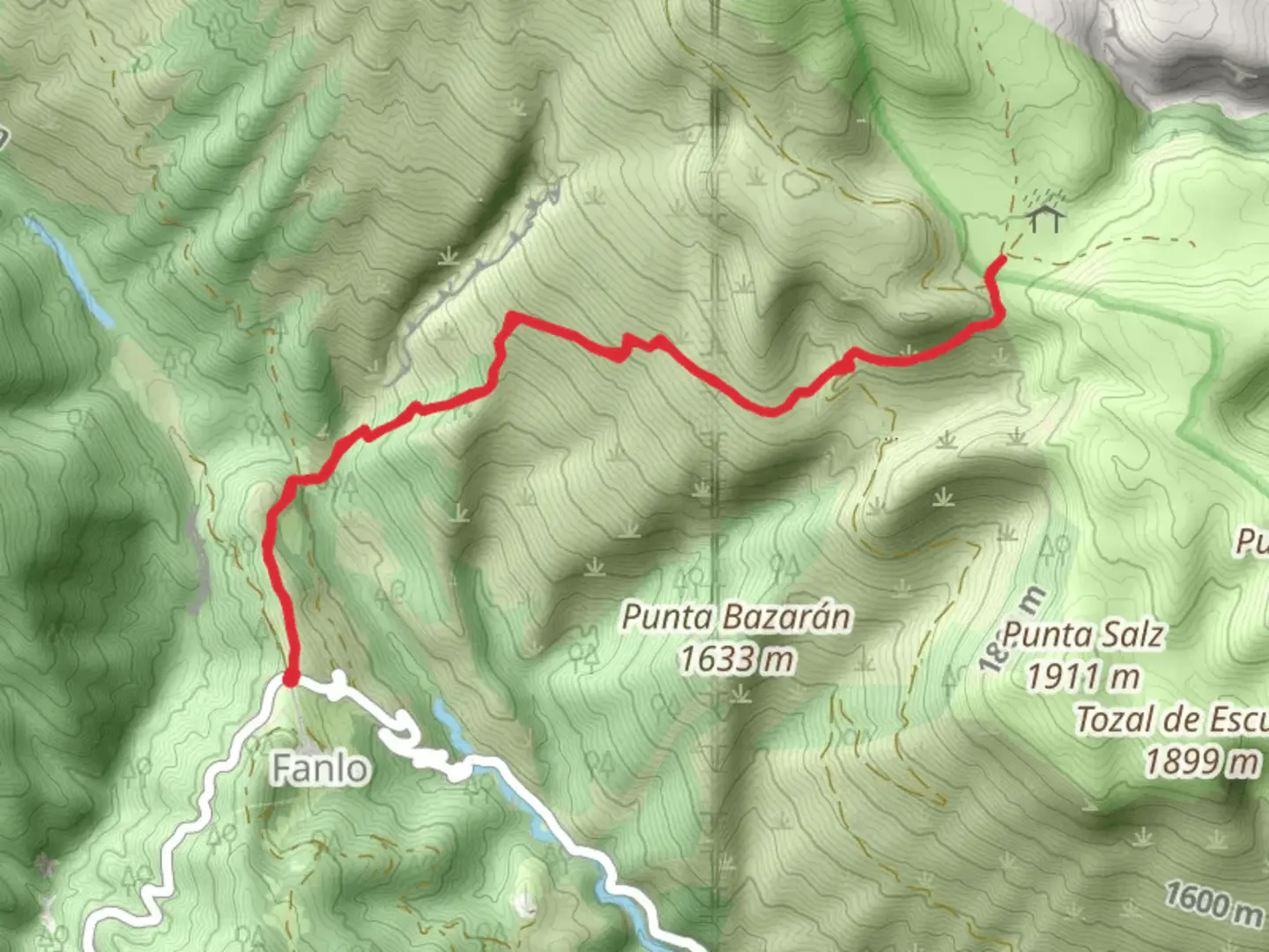 An image depicting the trail Fanlo - Viewpoints of Ordesa PR HU 183 and its surrounding area.