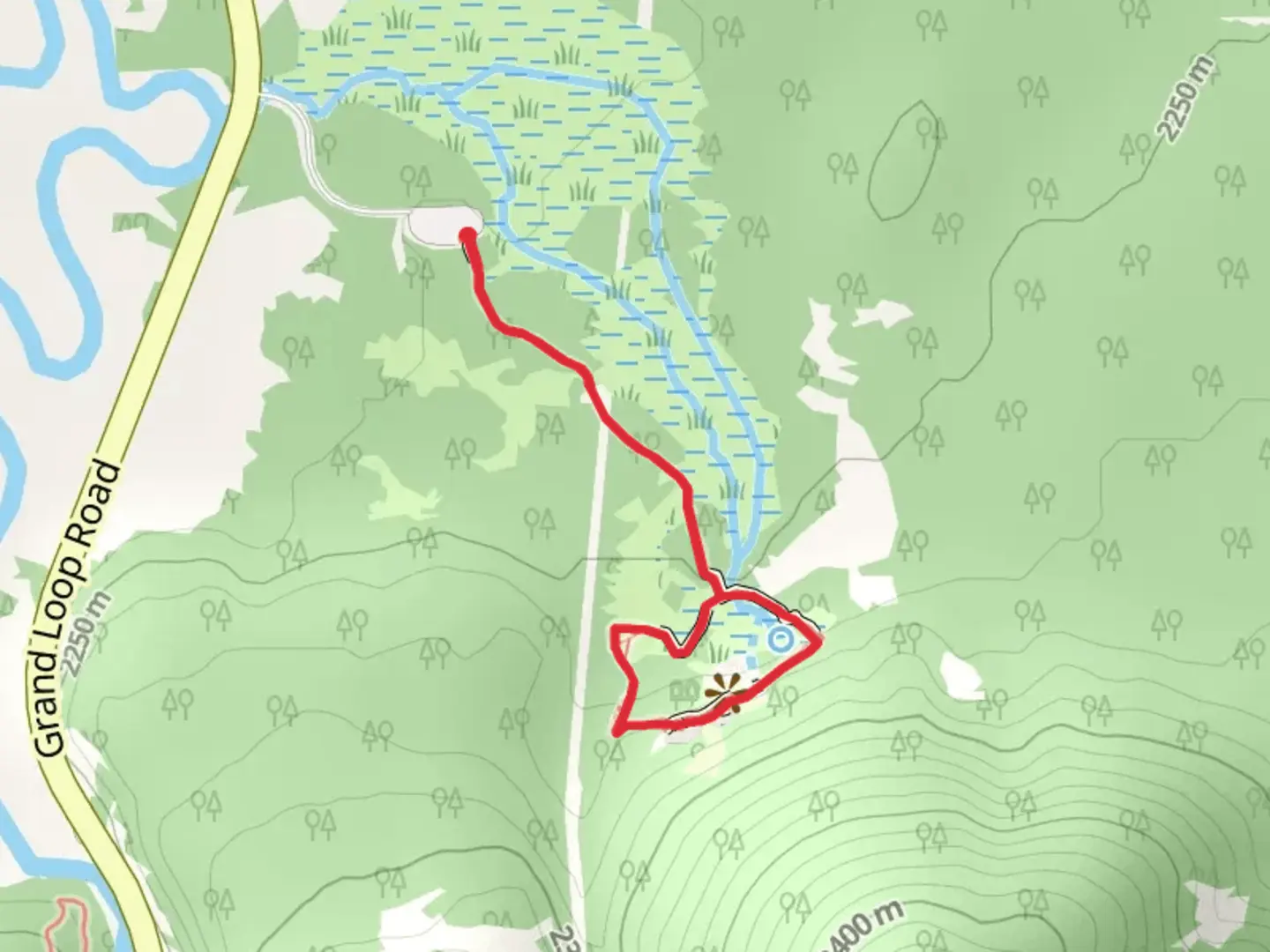 An image depicting the trail Artists Paintpots Loop Walk and its surrounding area.